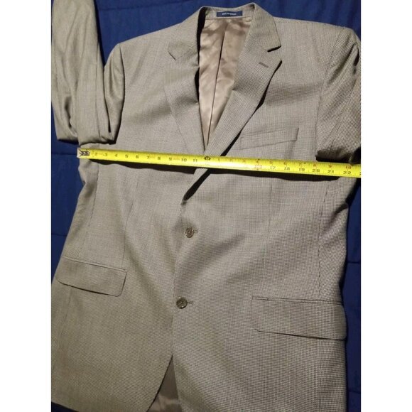 Daniel Cremieux Collection Mens Sport Coat 44L Loro Piana Wool Brown Houndstooth - Picture 3 of 8